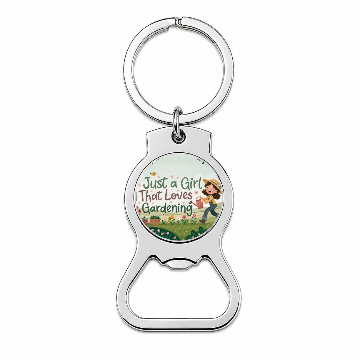 Just A Girl That Loves Gardening Cute Bottle Opener Keychain