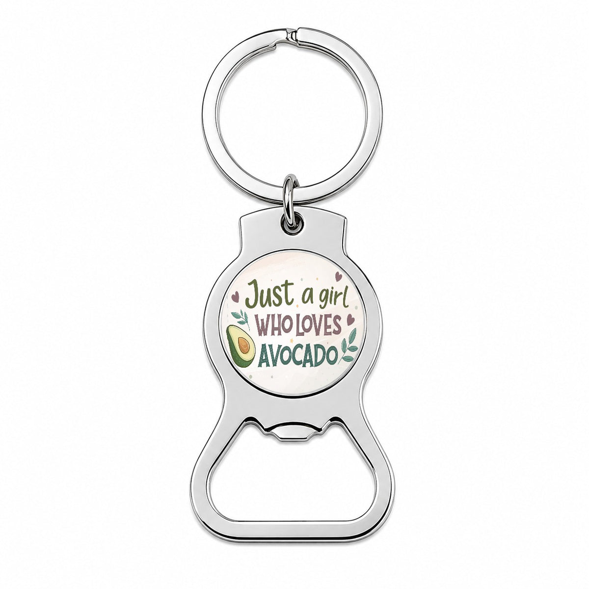Just A Girl Who Loves Avocado Funny Bottle Opener Keychain
