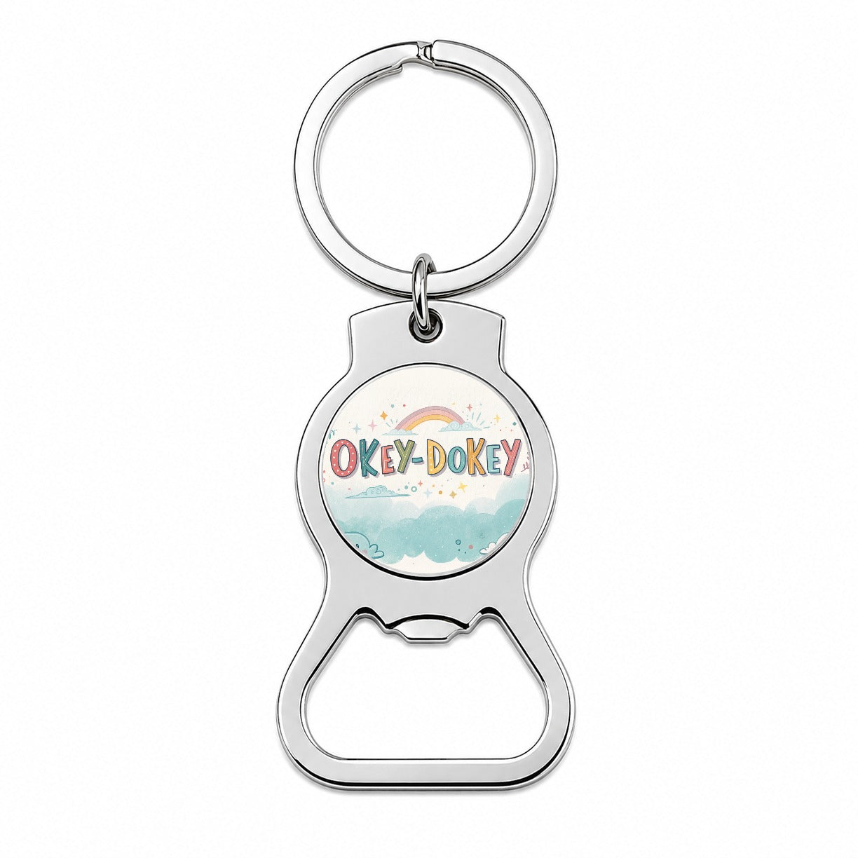 Okey Dokey Fun Colors Bottle Opener Keychain