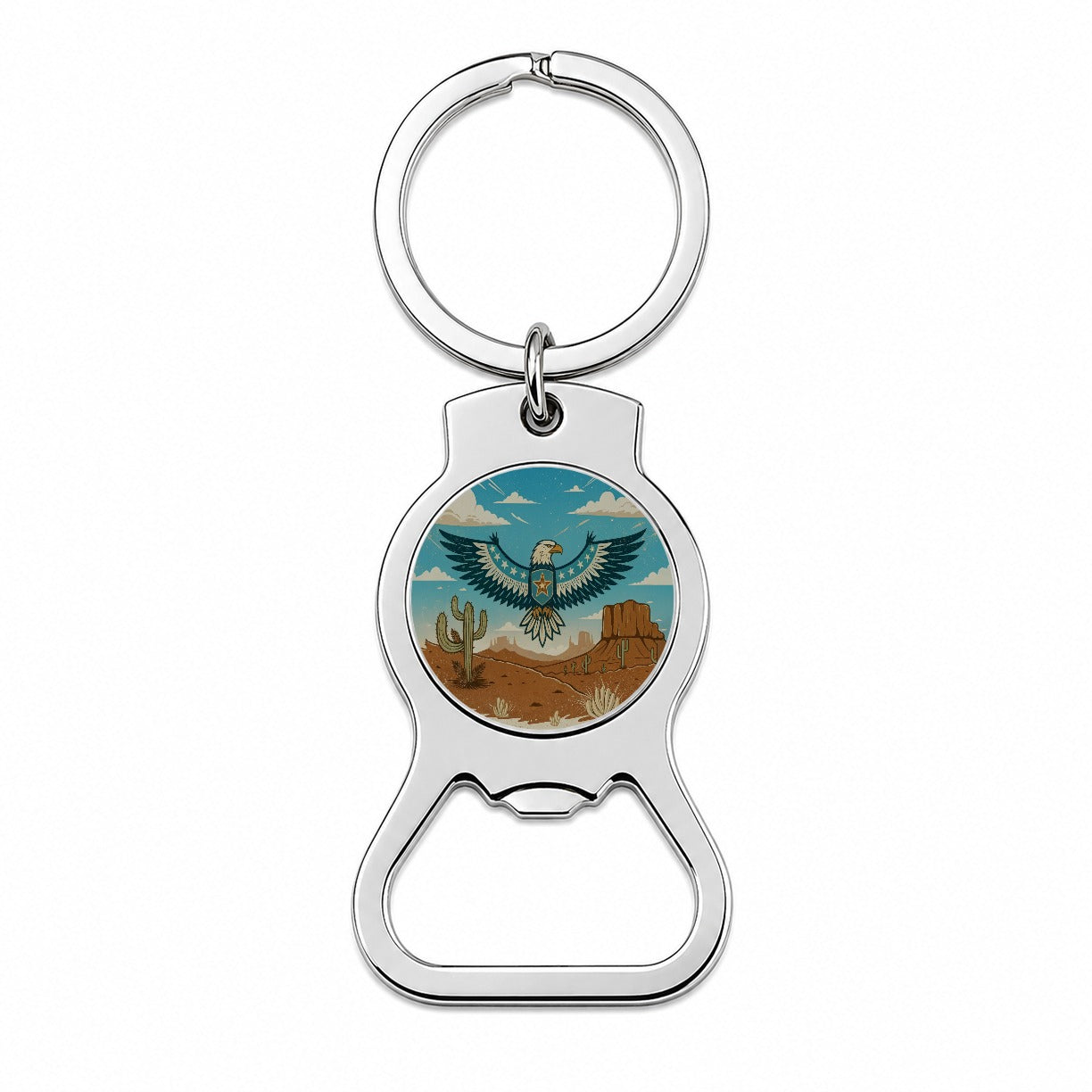 American Eagle Western Southwestern Bottle Opener Keychain