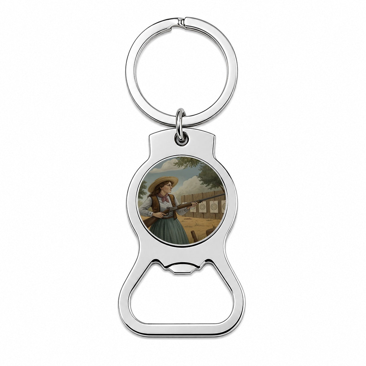 Annie Oakley Wild West Bottle Opener Keychain