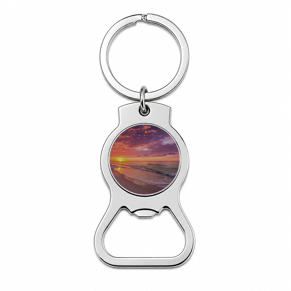 Beach Sunset Ocean Beautiful Bottle Opener Keychain
