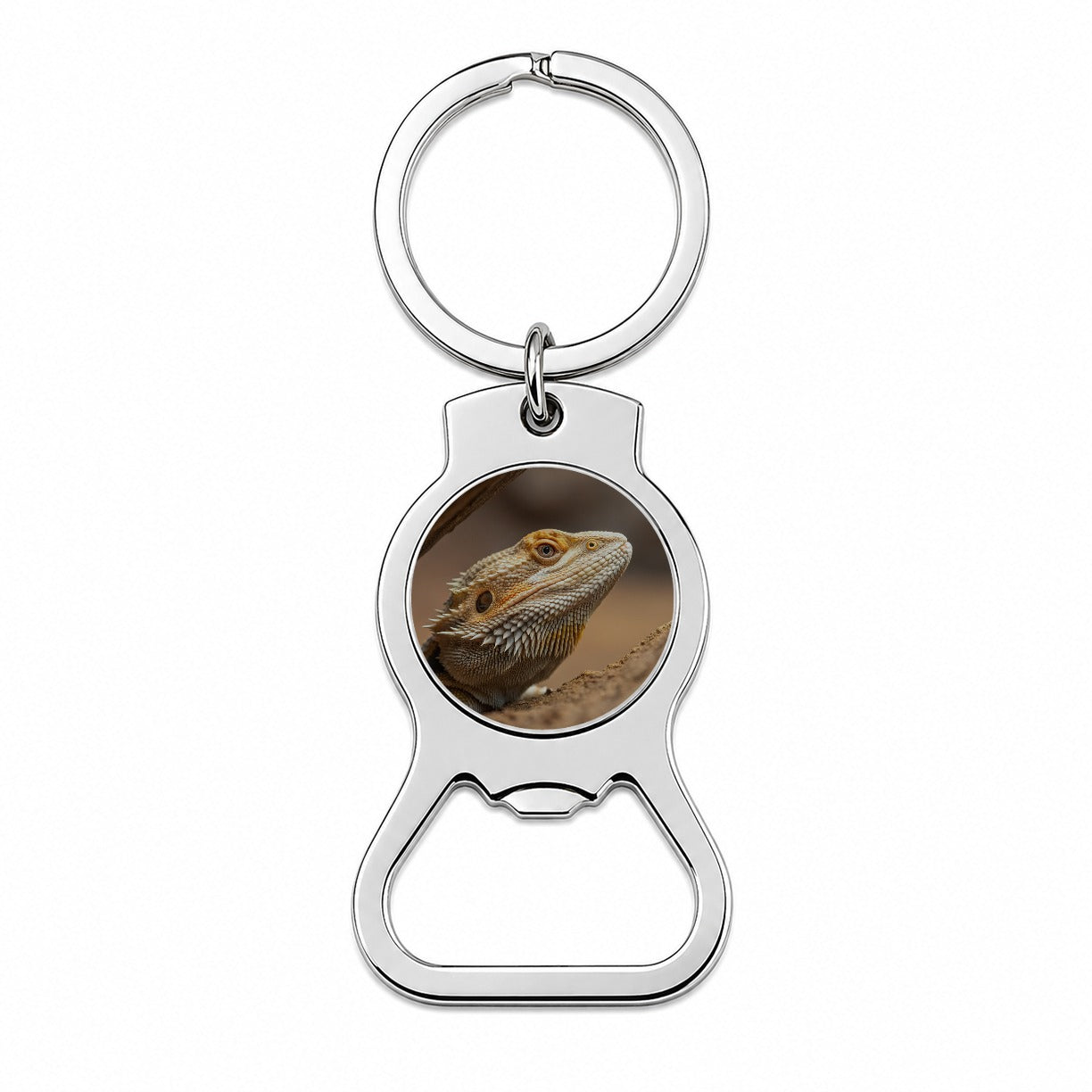 Bearded Dragon Lizard Wildlife Bottle Opener Keychain