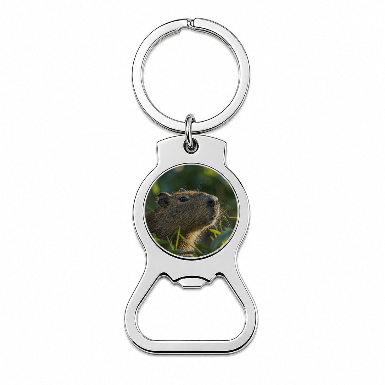 Capybara Wildlife Nature Scene Bottle Opener Keychain