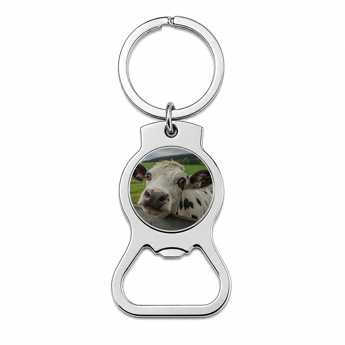 Curious Cow Farm Life Bottle Opener Keychain