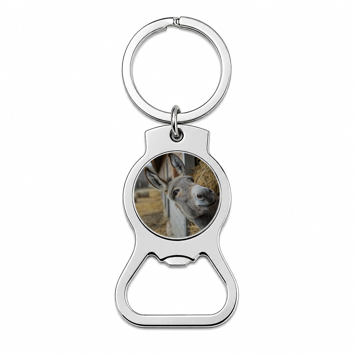 Curious Donkey Farm Life Bottle Opener Keychain