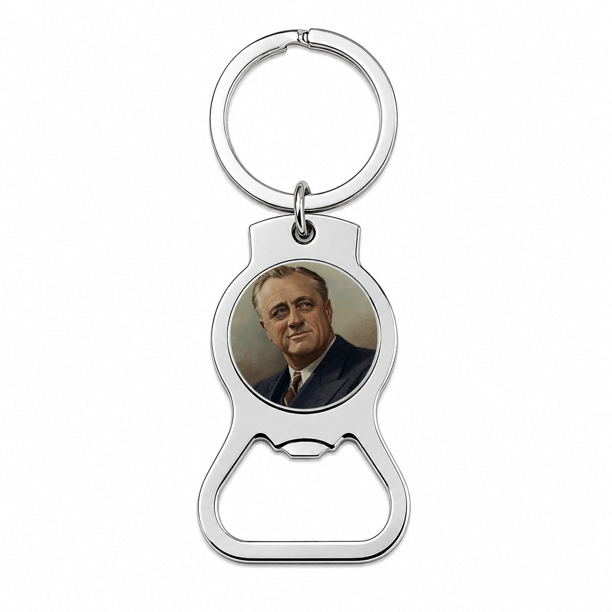 Franklin D Roosevelt President Bottle Opener Keychain