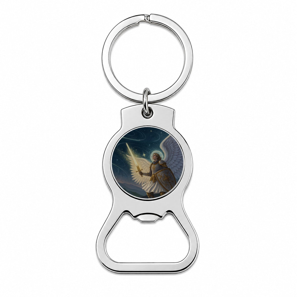 Joan of Arc Warrior Saint Bottle Opener Keychain