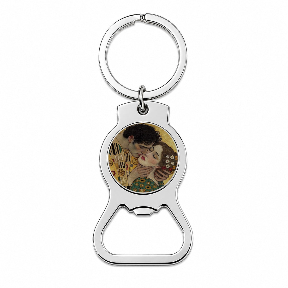 Klimt The Kiss Inspired Bottle Opener Keychain