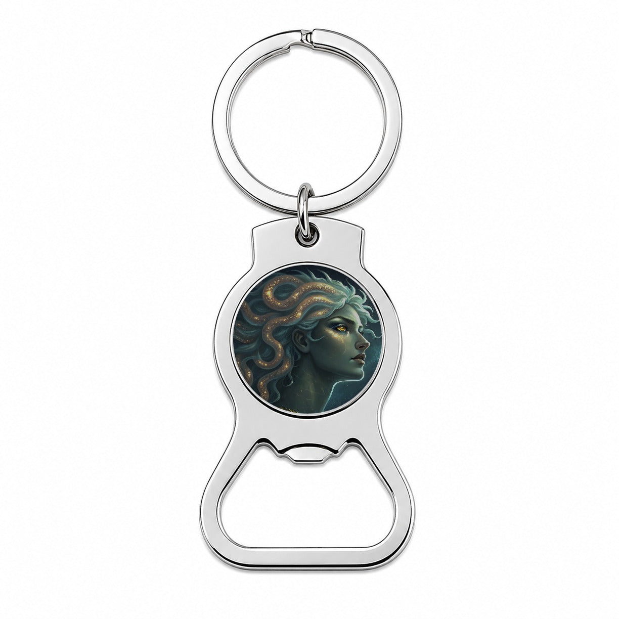 Medusa Greek Mythology Bottle Opener Keychain