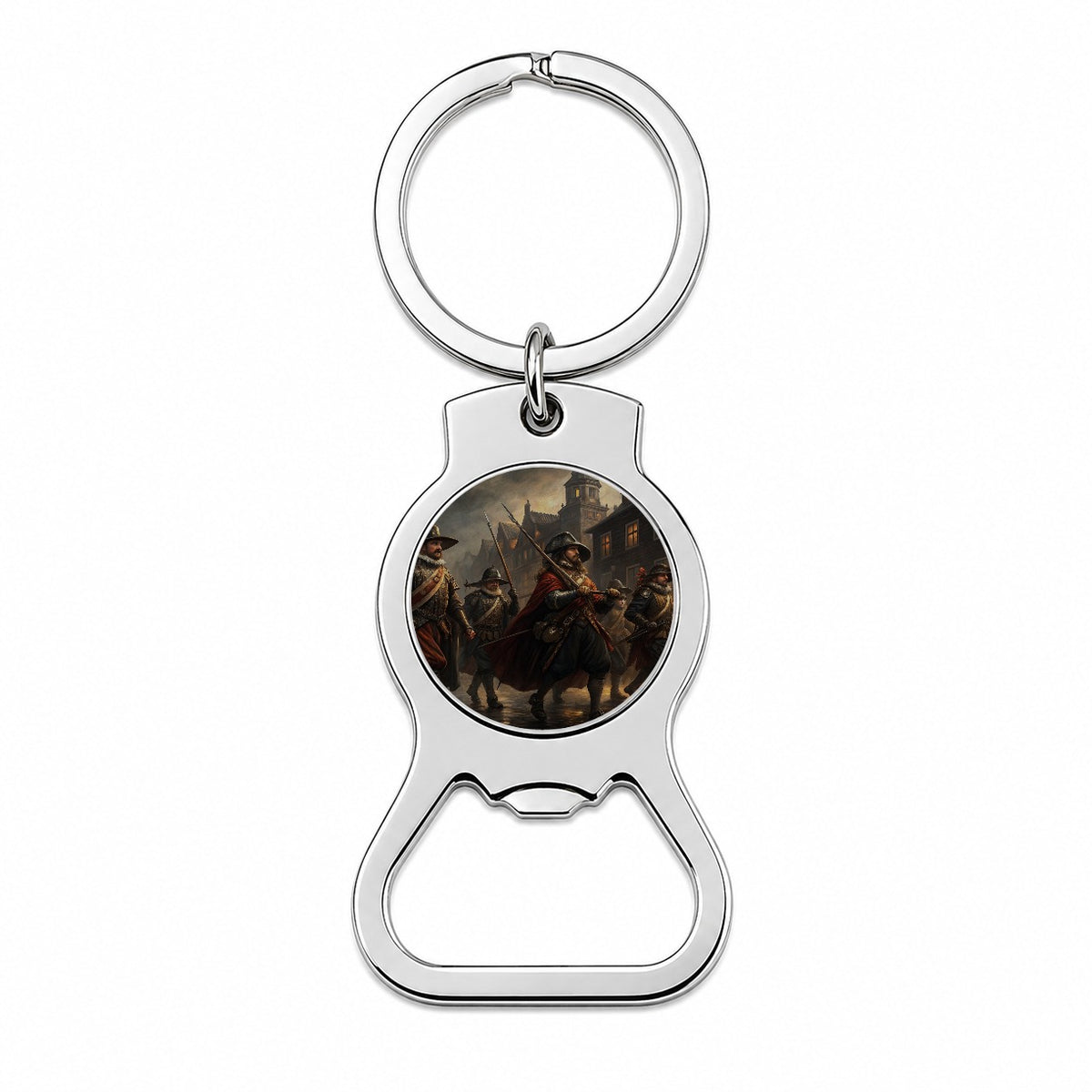 Night Watch Rembrandt Inspired Bottle Opener Keychain