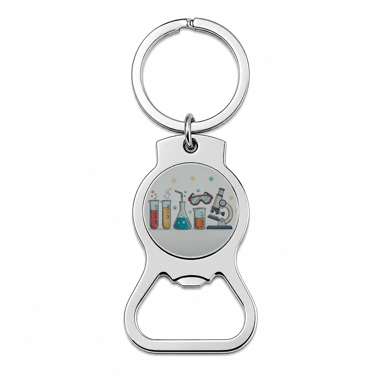Science Chemistry Biology Physics Bottle Opener Keychain