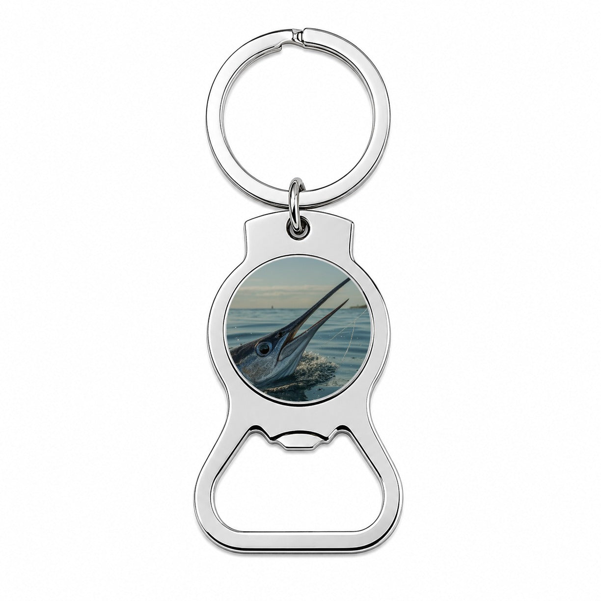 Swordfish Surface Fishing Bottle Opener Keychain
