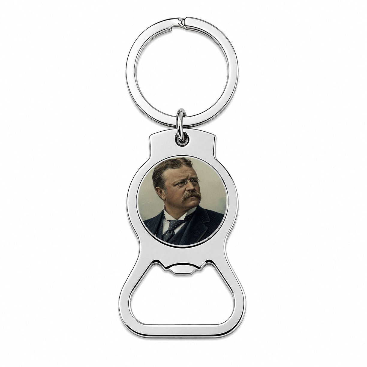 Theodore Roosevelt American President Bottle Opener Keychain