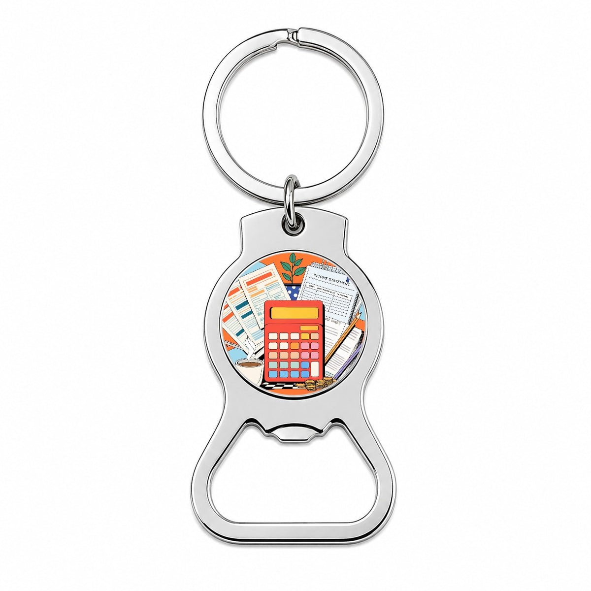 Accountant Bookkeeper Bottle Opener Keychain