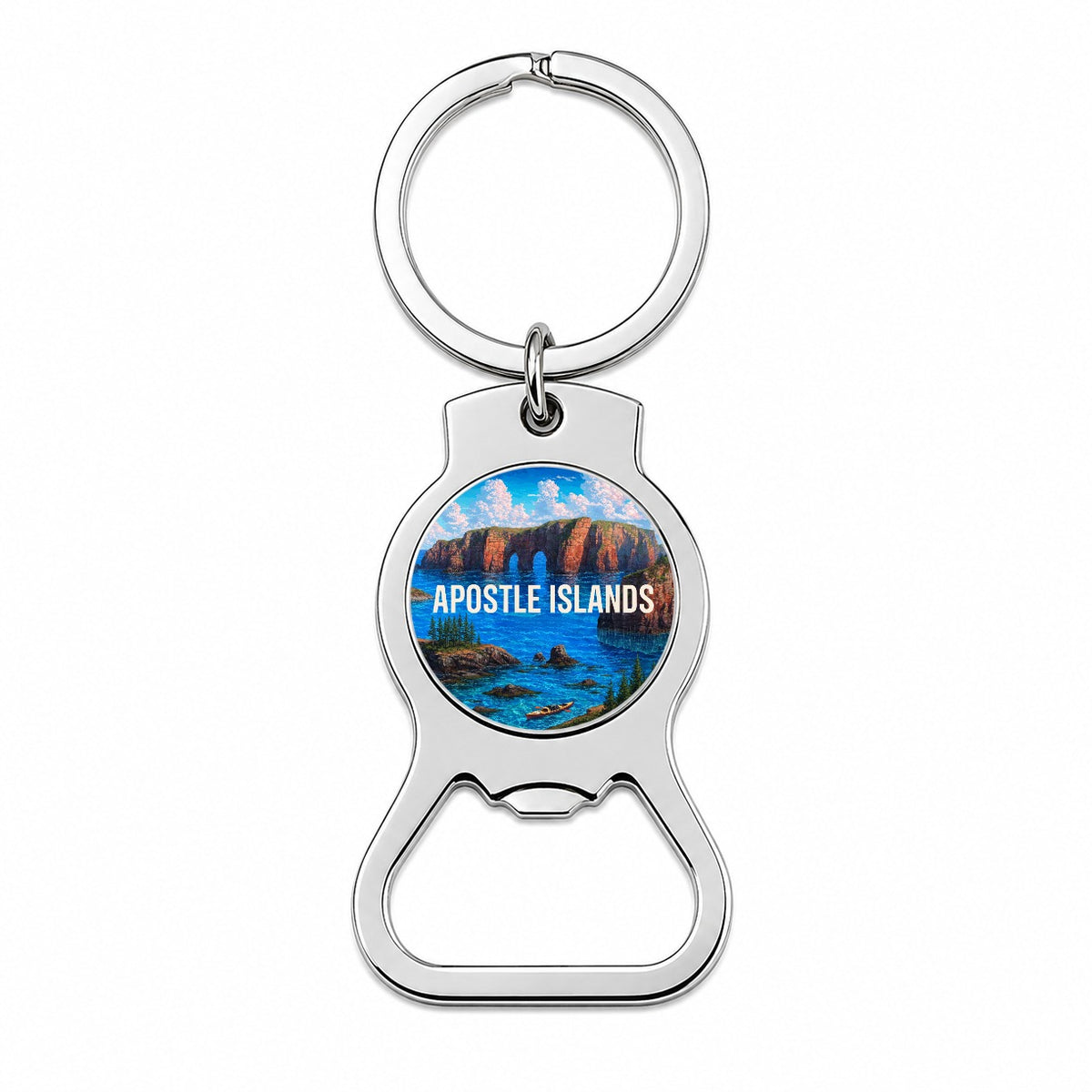 Apostle Islands Wisconsin Travel Bottle Opener Keychain