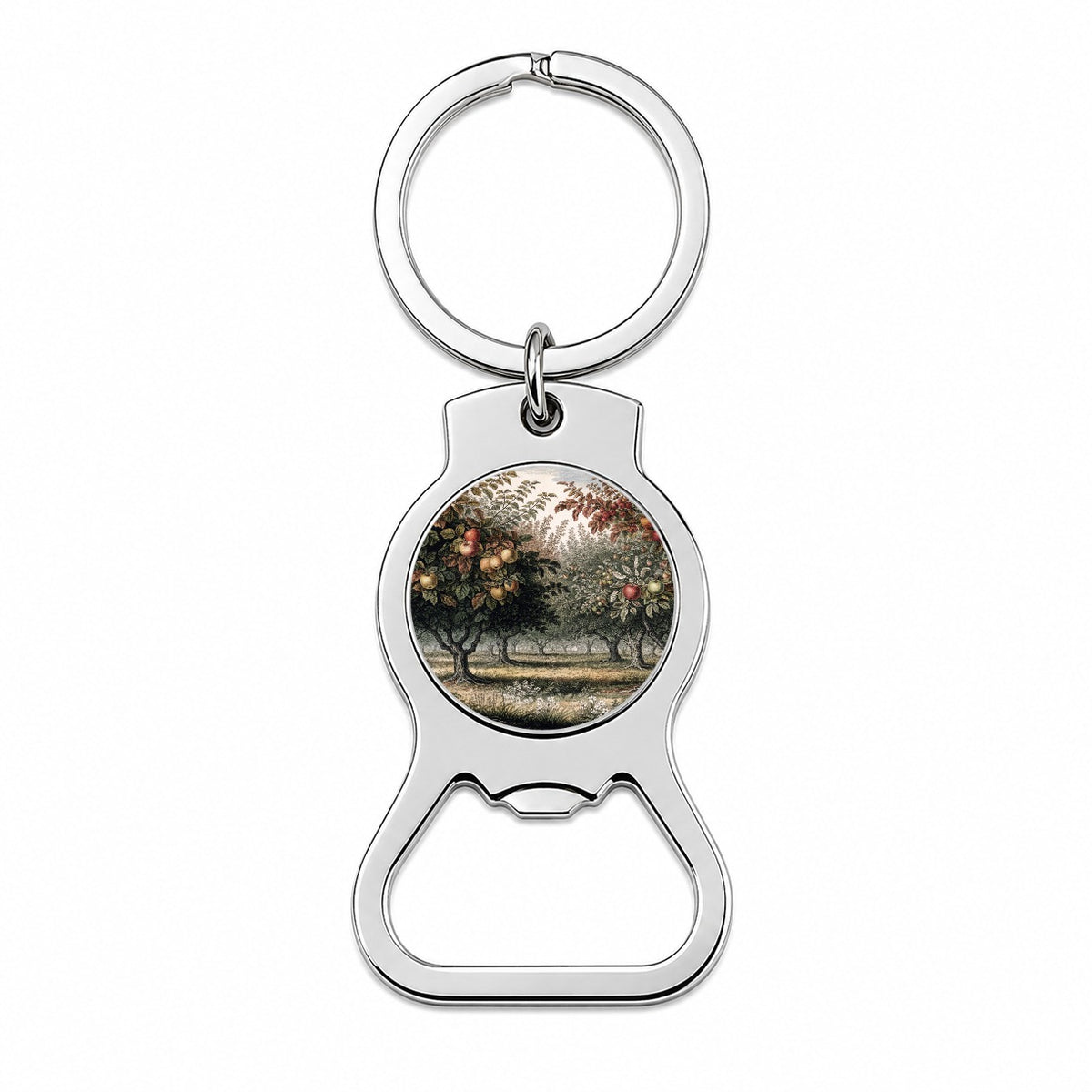 Apple Orchard Antique Drawing Bottle Opener Keychain
