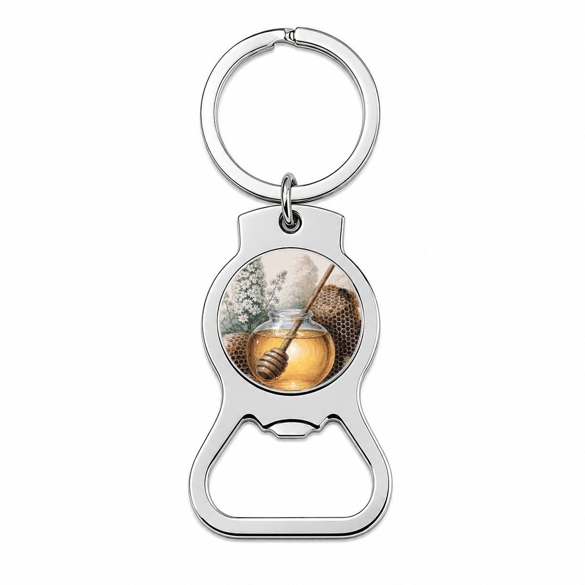Artisan Honey Harvest Bottle Opener Keychain