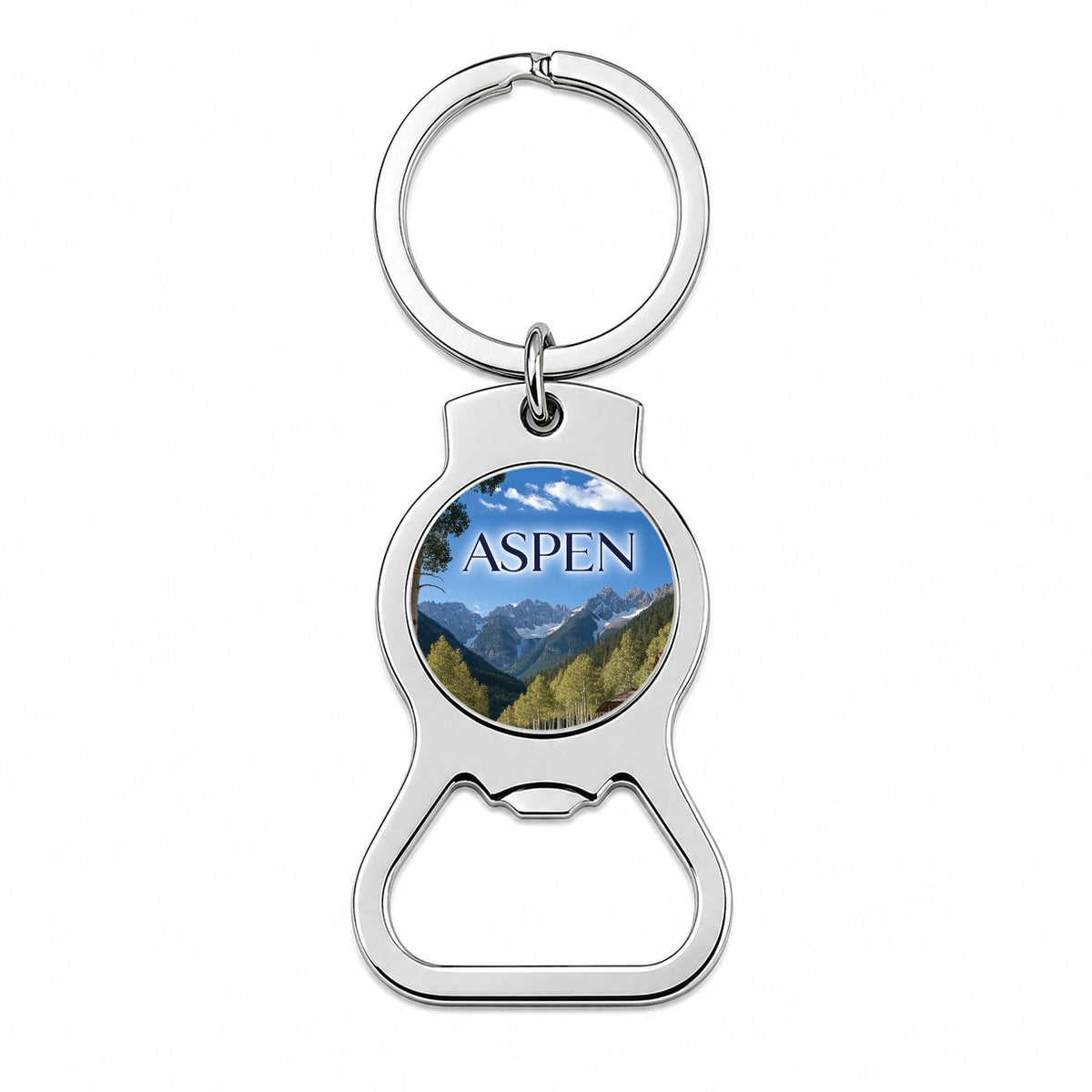 Aspen Colorado Mountains Travel Bottle Opener Keychain