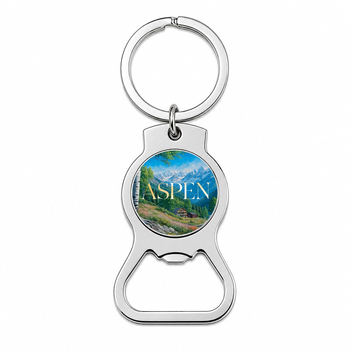 Aspen Colorado Travel Bottle Opener Keychain