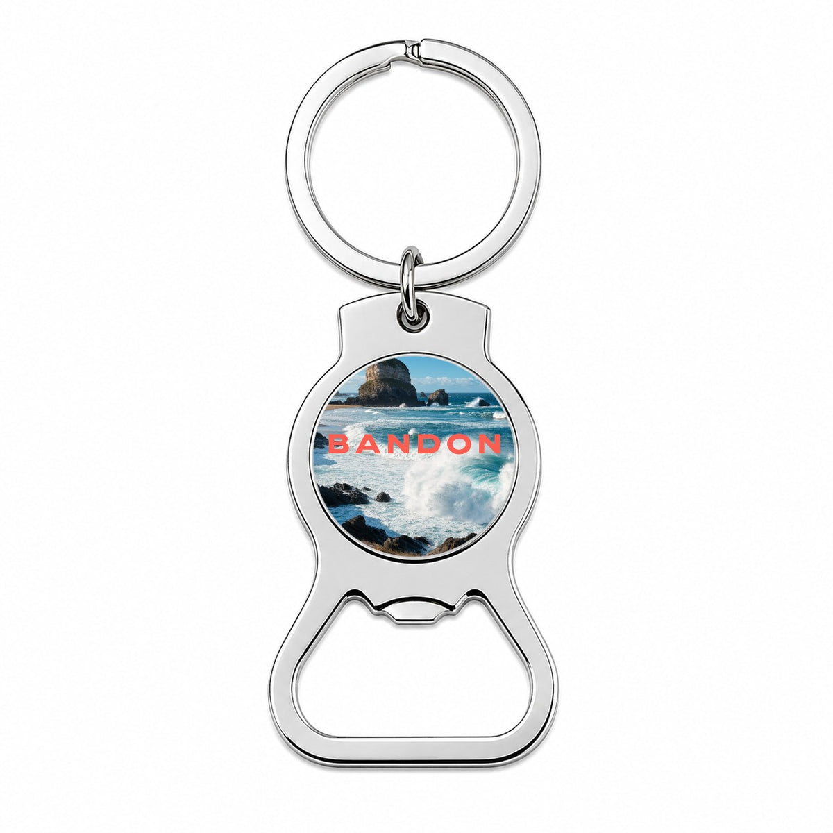 Bandon Oregon Travel Bottle Opener Keychain
