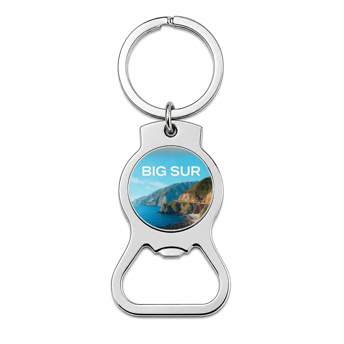 Big Sur California Travel Ocean Bottle Opener Keychain