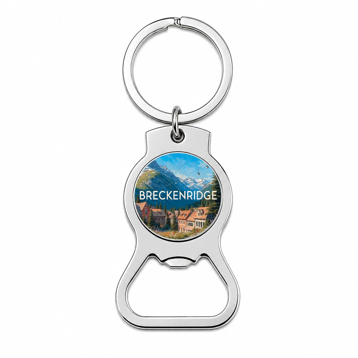 Breckenridge Colorado Mountains Travel Bottle Opener Keychain