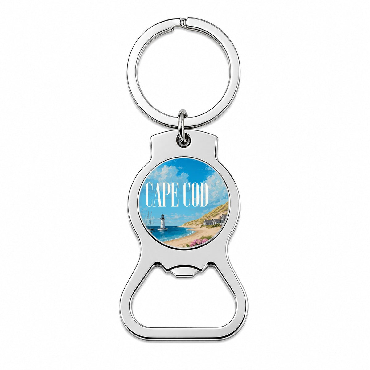 Cape Cod Massachusetts Travel Bottle Opener Keychain