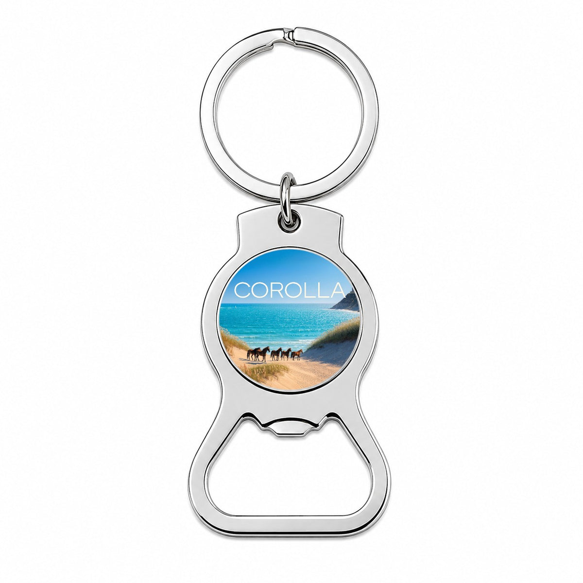 Corolla North Carolina Travel Bottle Opener Keychain