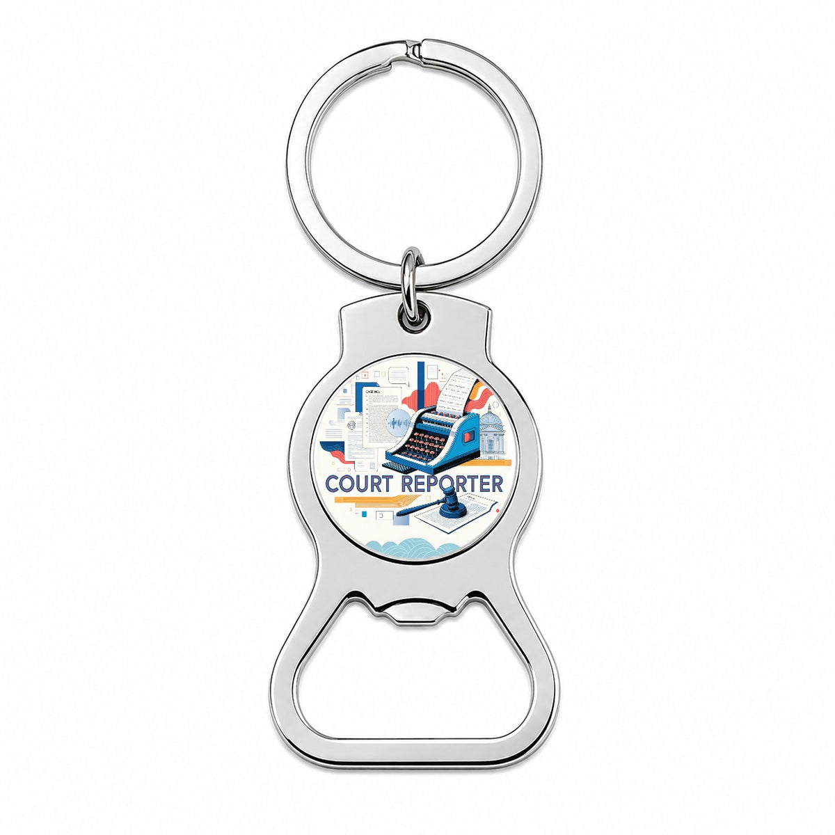 Court Reporter Bottle Opener Keychain