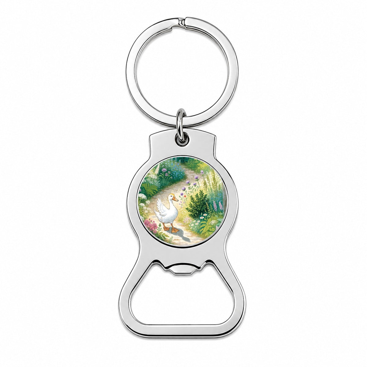 Duck Cottage Garden Bottle Opener Keychain