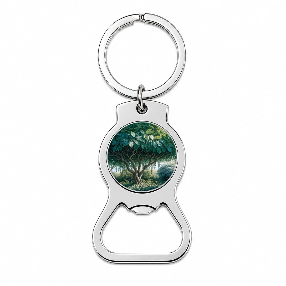 Ficus Tree Botanical Bottle Opener Keychain