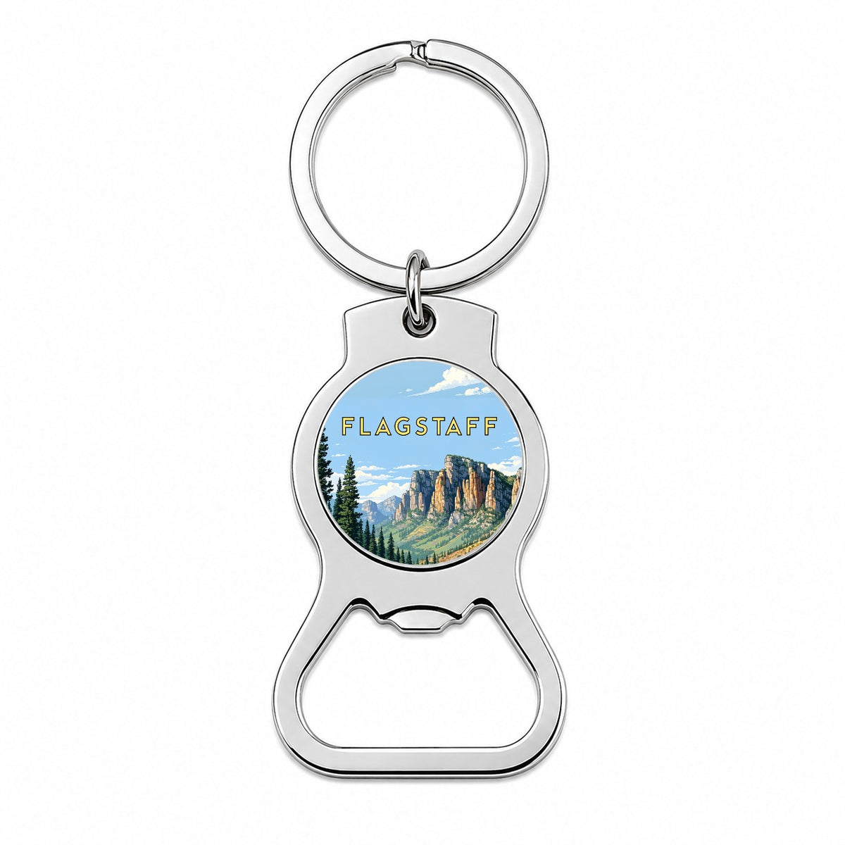 Flagstaff Arizona Travel Bottle Opener Keychain