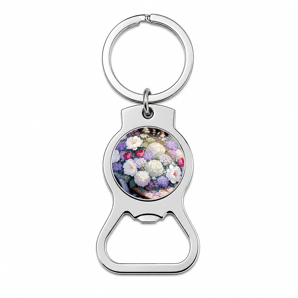 Flower Shop Garden Cart Bottle Opener Keychain