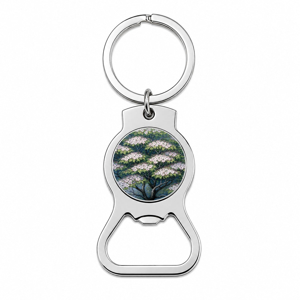 Flowering Dogwood Tree Bottle Opener Keychain