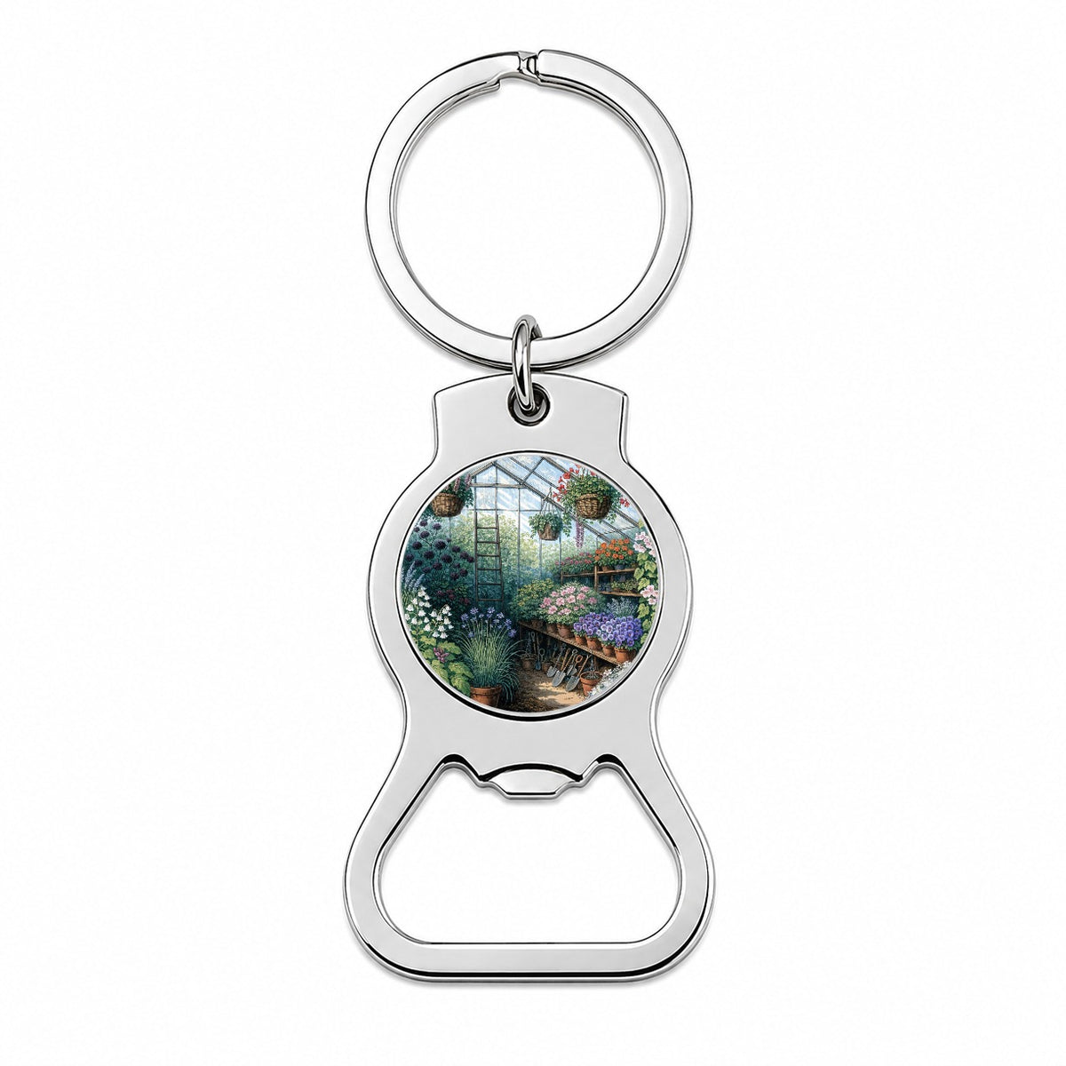 Greenhouse Gardening Plant Bottle Opener Keychain
