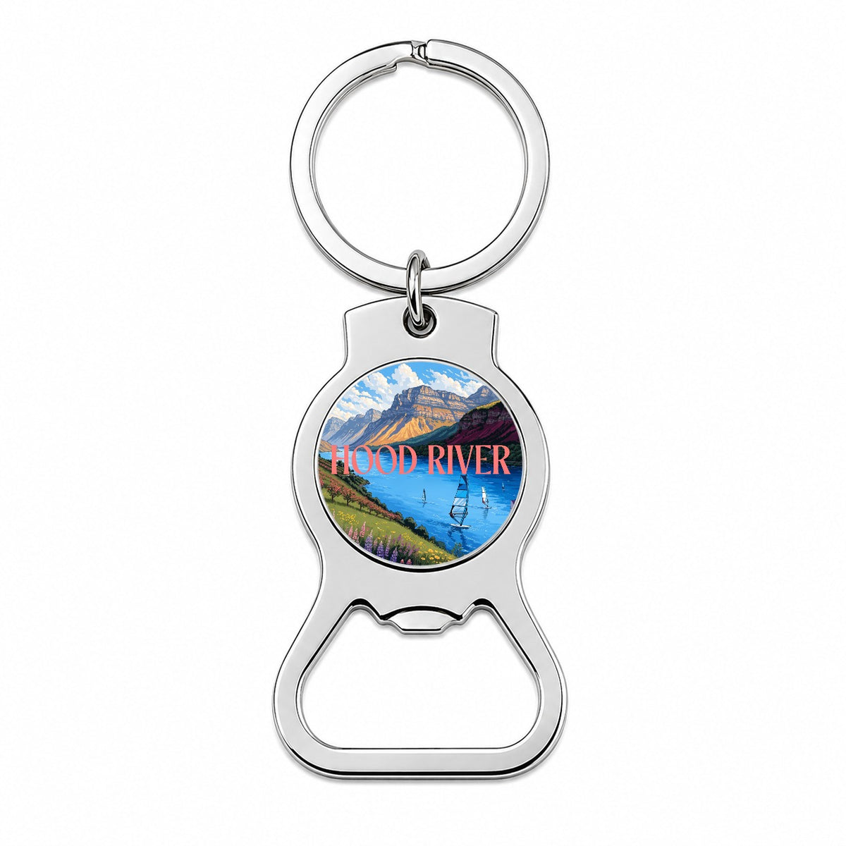 Hood River Oregon Travel Bottle Opener Keychain