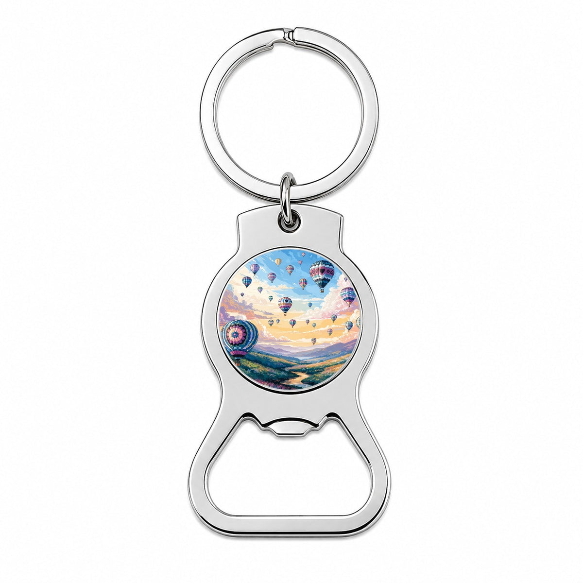 Hot Air Balloons Festival Bottle Opener Keychain