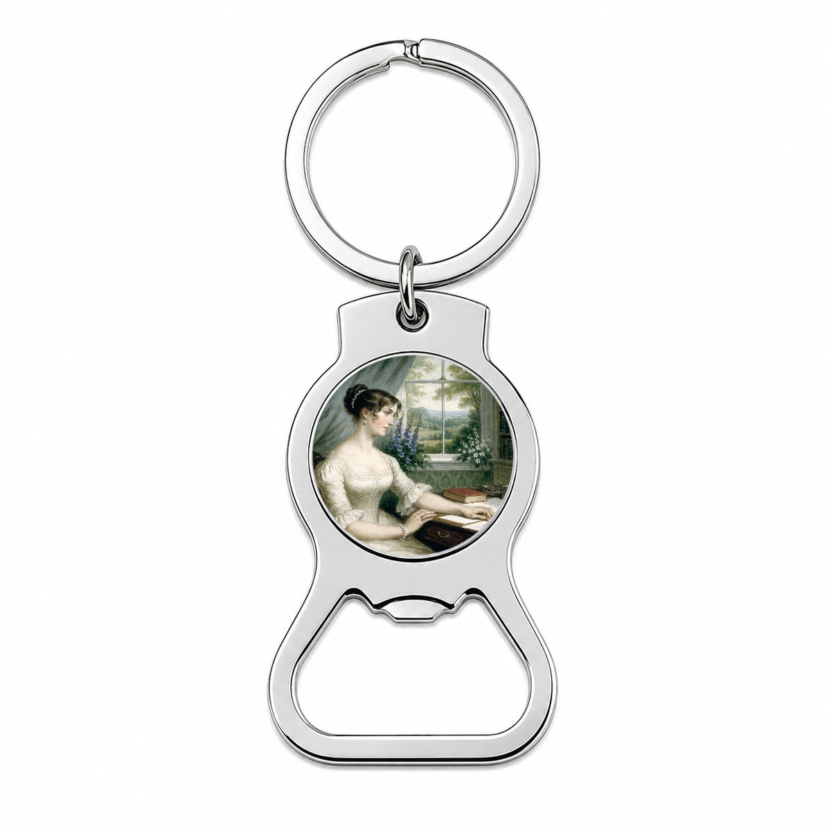 Jane Austen Author Bottle Opener Keychain