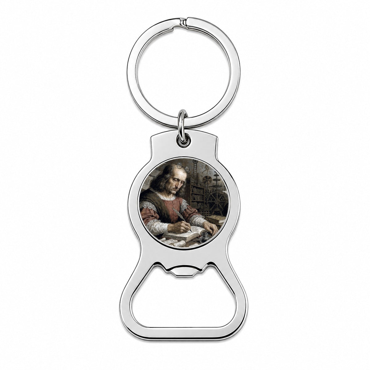 Leonardo Da Vinci Bottle Opener Keychain