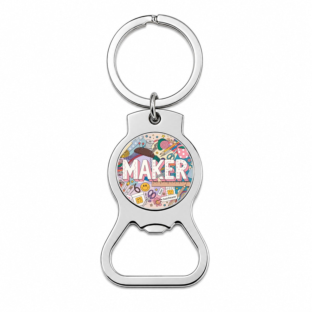 Maker Crafting Handmade Sewing Cute Bottle Opener Keychain