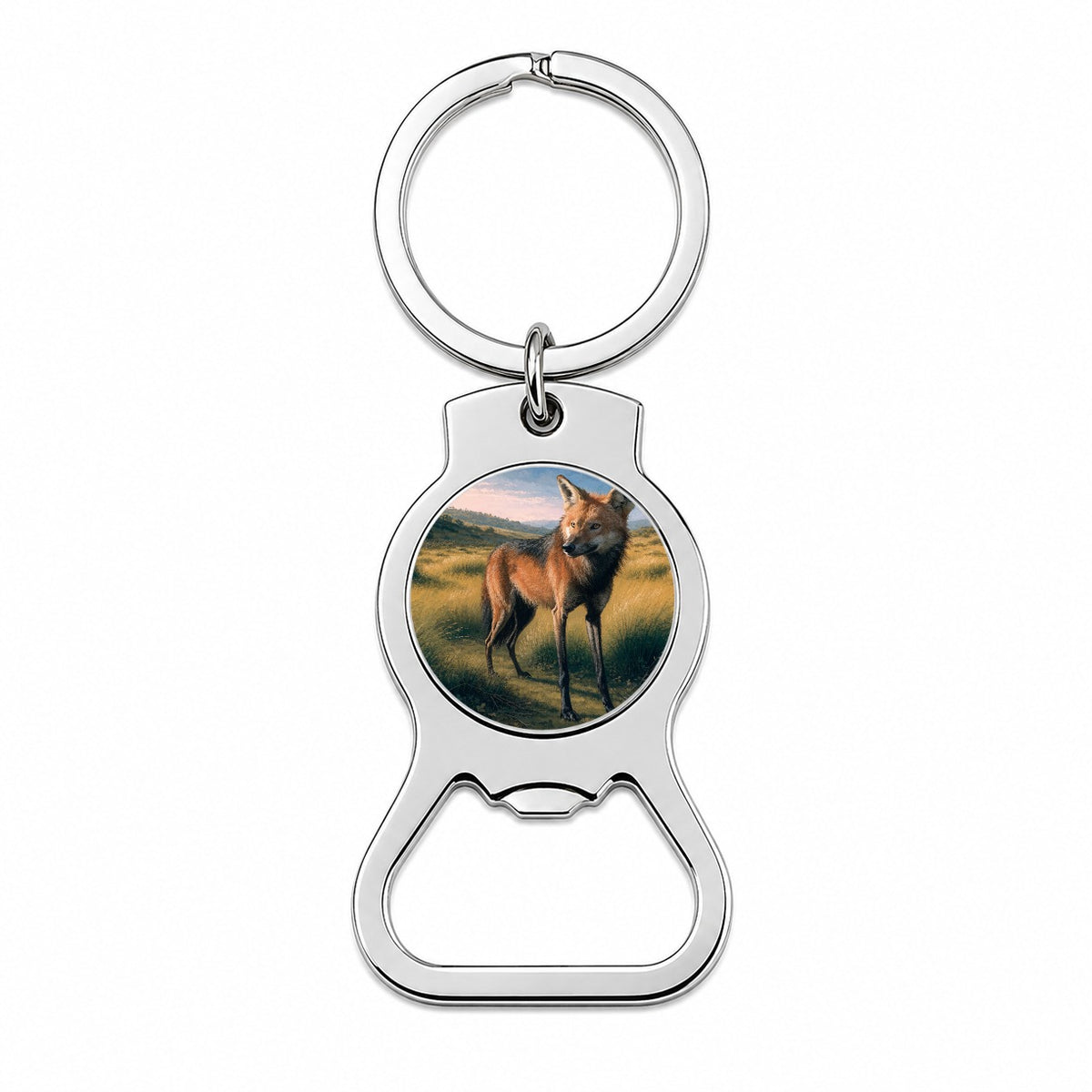 Maned Wolf Grasslands Bottle Opener Keychain