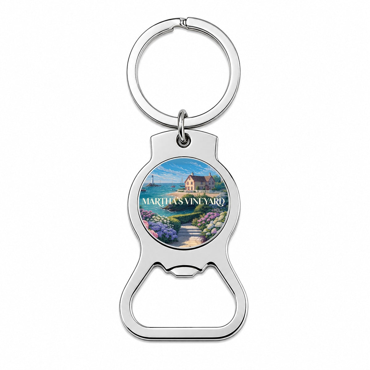 Martha's Vineyard Massachusetts Travel Bottle Opener Keychain