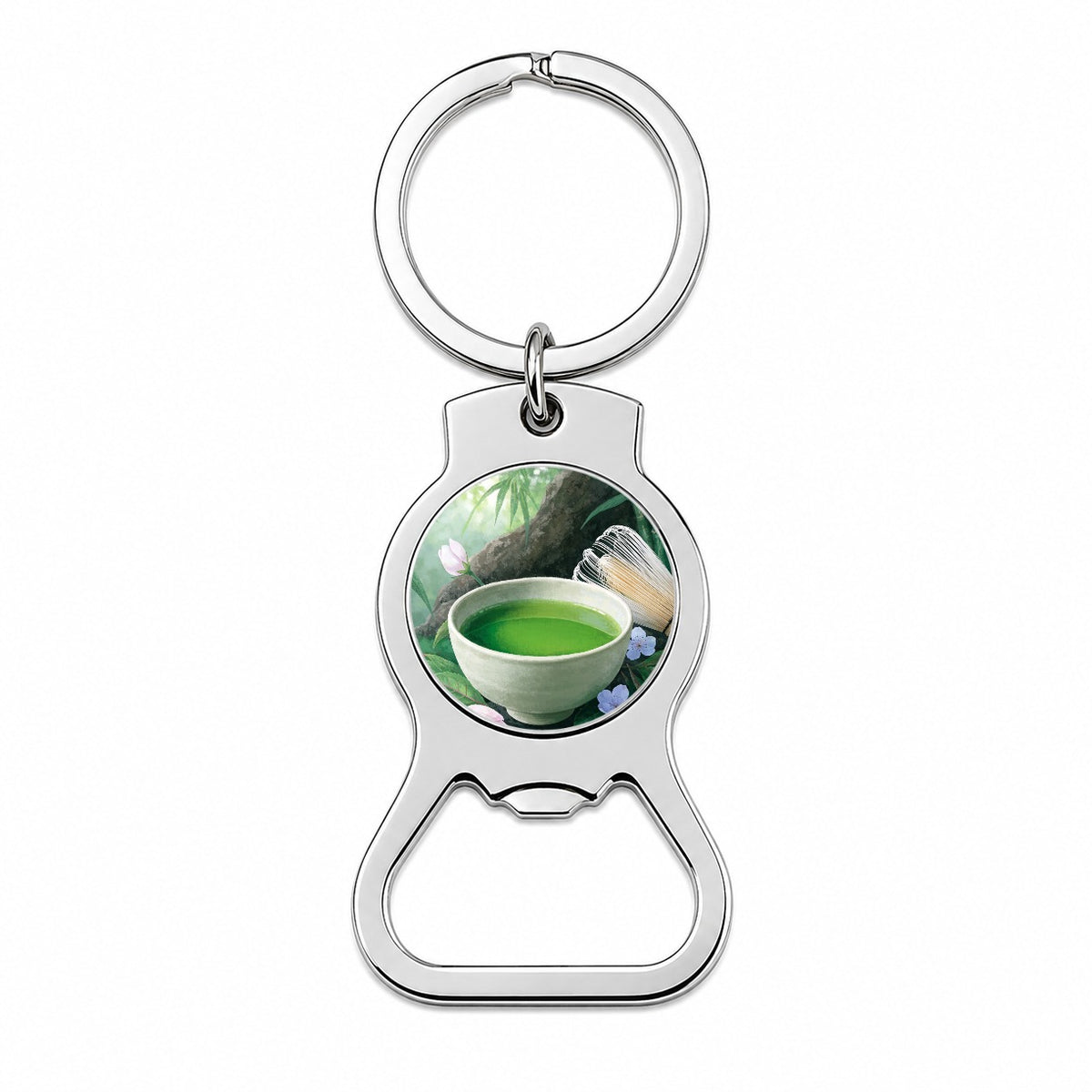 Matcha Tea Garden Bottle Opener Keychain