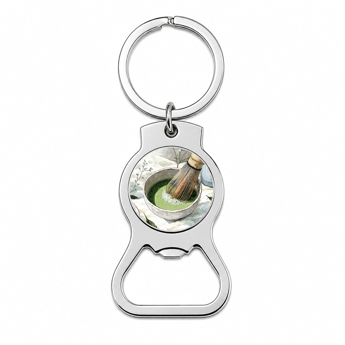 Matcha Tea Quaint Bottle Opener Keychain