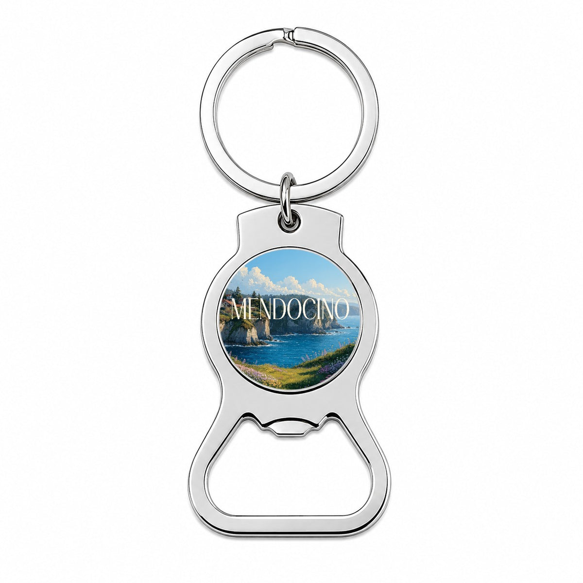 Mendocino California Bottle Opener Keychain
