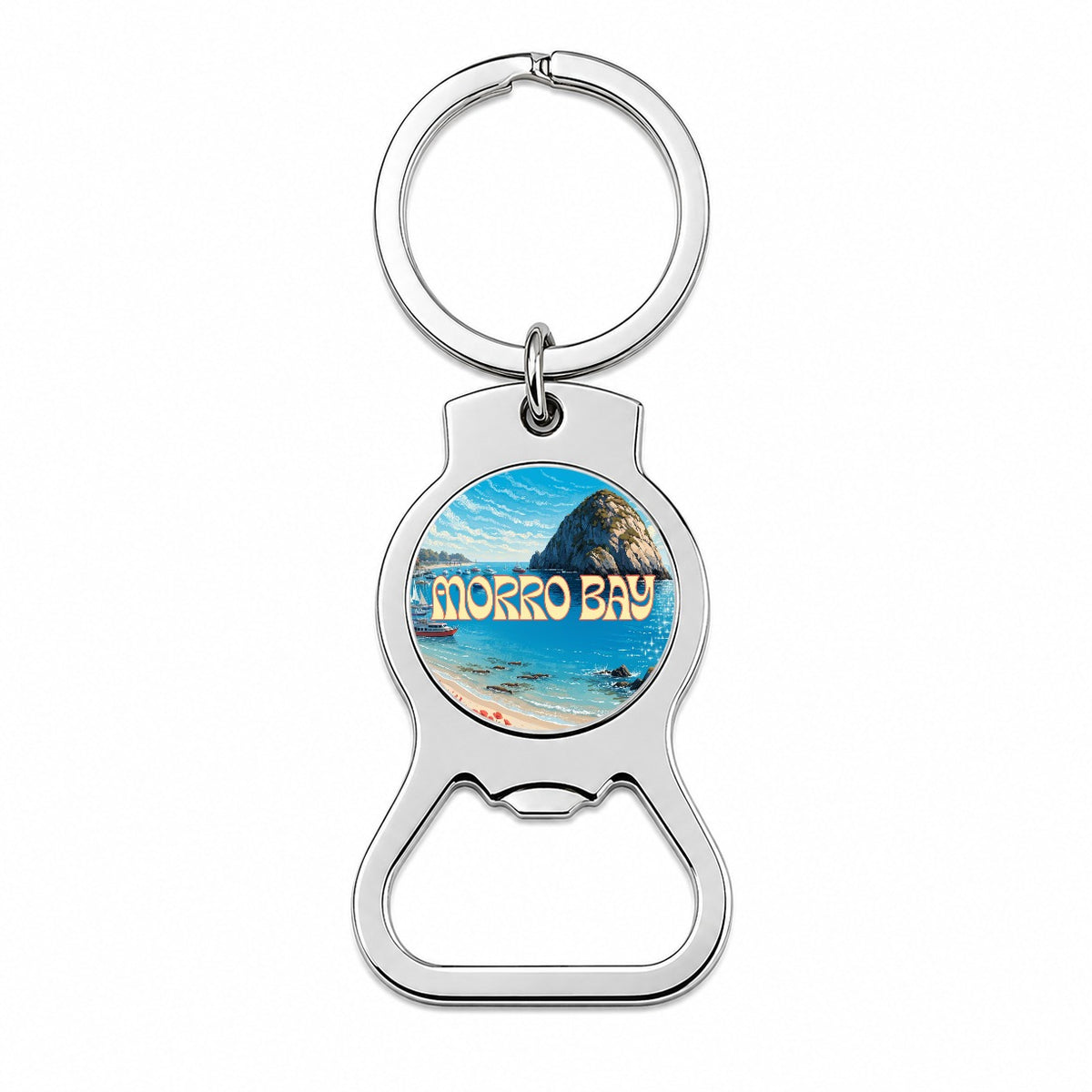 Morro Bay California Travel Bottle Opener Keychain