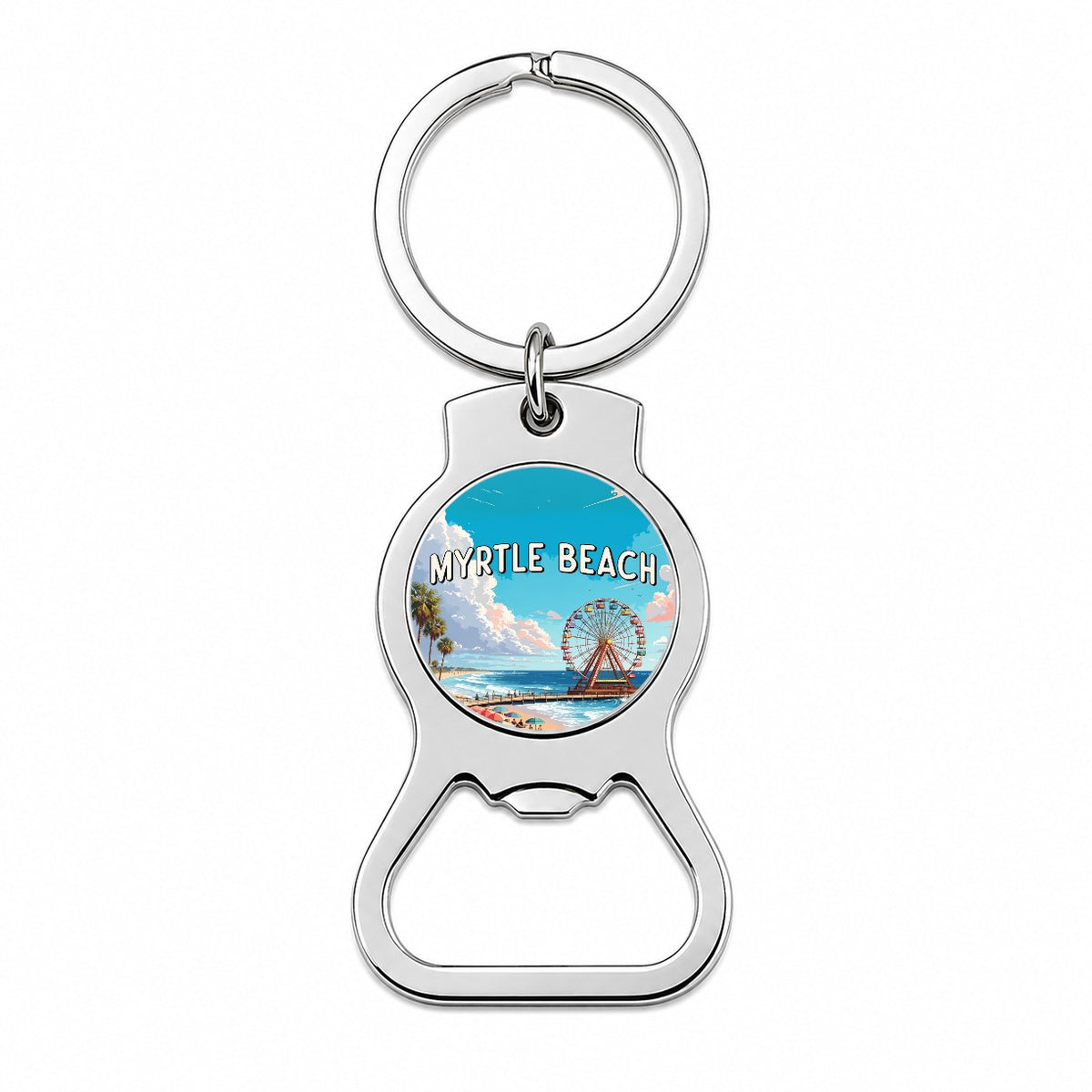 Myrtle Beach South Carolina Travel Bottle Opener Keychain