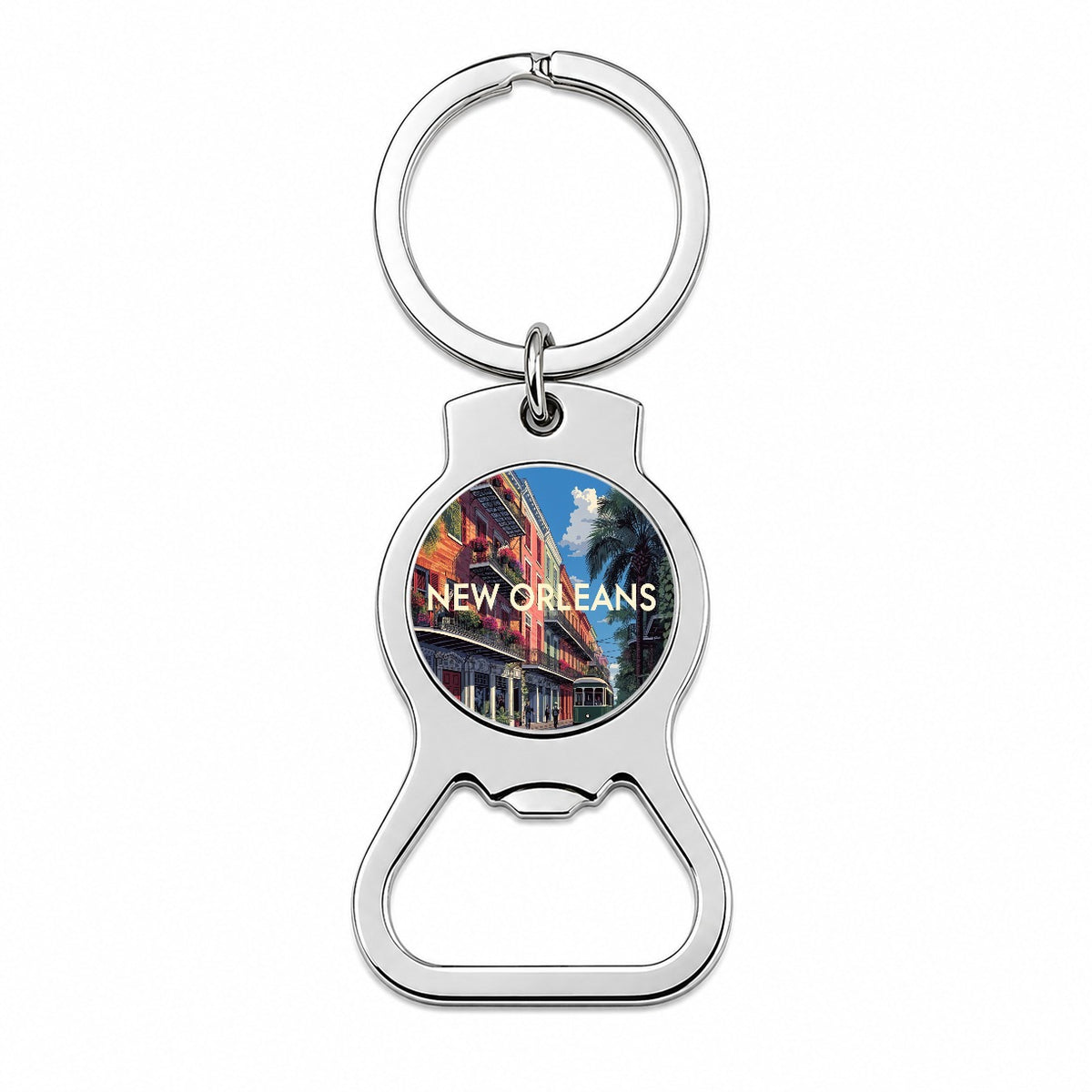 New Orleans Louisiana Travel Bottle Opener Keychain