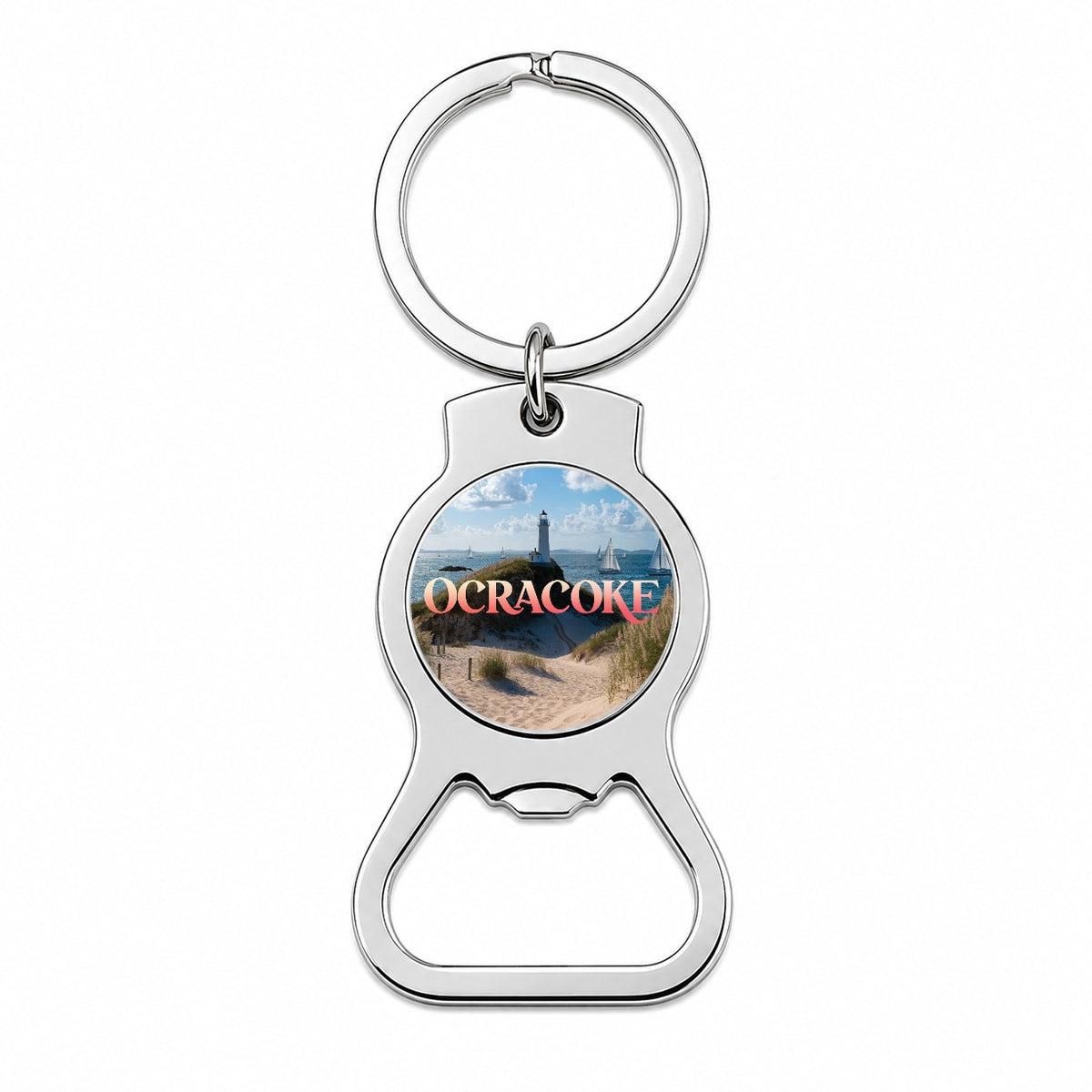 Ocracoke North Carolina Travel Bottle Opener Keychain